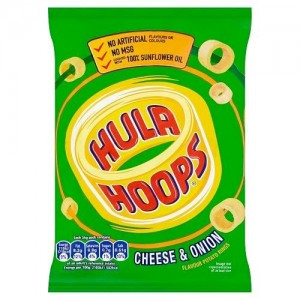 Hula Hoops Cheese & Onion Crisps - 34g